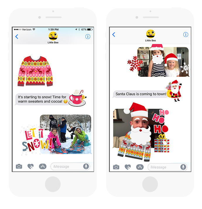 Little Christmas Stickers App from Little Bee Speech