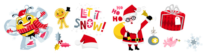 Little Christmas Stickers App from Little Bee Speech