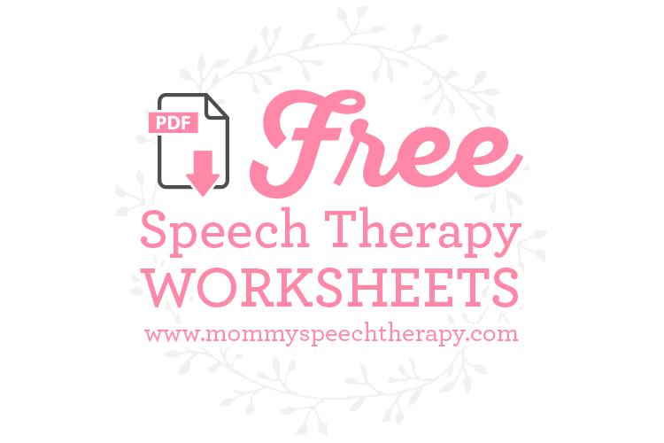 Speech Therapy Worksheets and Forms | Mommy Speech Therapy